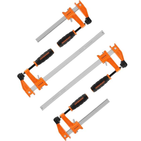 JORGENSEN MEDIUM DUTY STEEL BAR CLAMP 4PC SET 2 X 150MM & 2 X 305MM