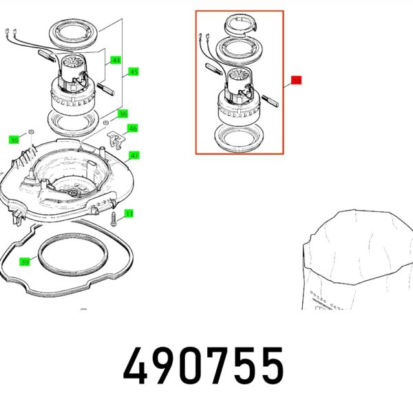 MOTOR 230V SR 6-14 E 1200W SK2