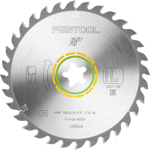 SAW BLADE HW 190X2,6 FF W32